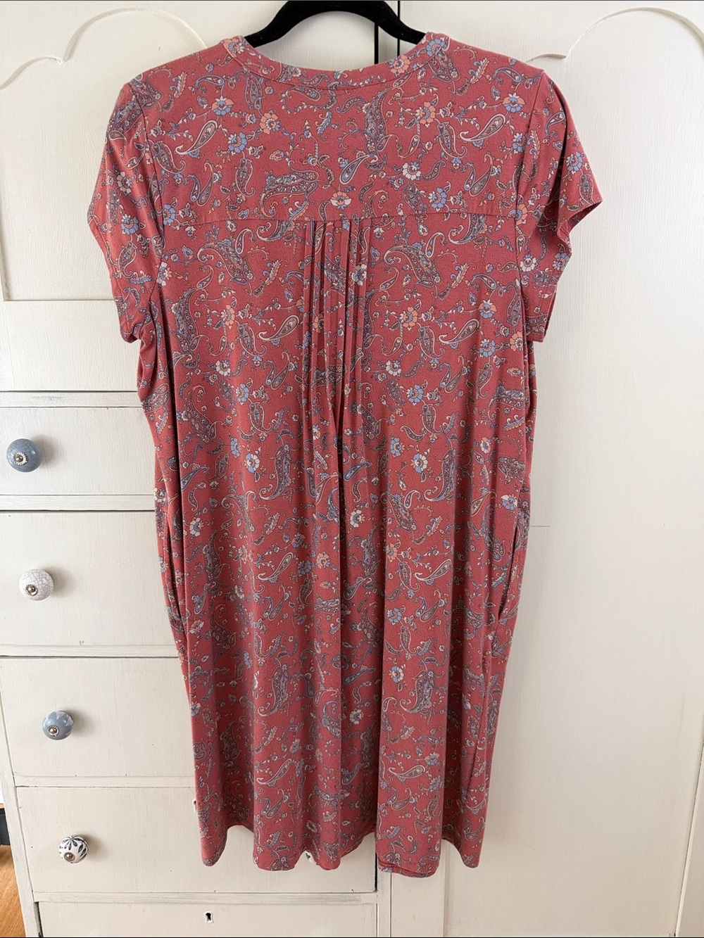 J. Jill Red Rocks Paisley Pleated Midi Dress L - Picture 7 of 7
